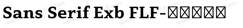 Sans Serif Exb FLF字体转换